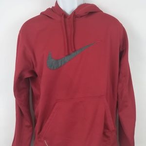 Nike Men's Therma Fit Swoosh Hoodie Size Small Red